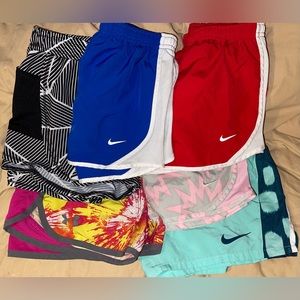 Nike, Under Armour, Xersion youth Medium (10/12) athletic shorts bundle. EEUC.